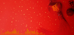 开幕式海报春节中国结红色背景海报高清图片