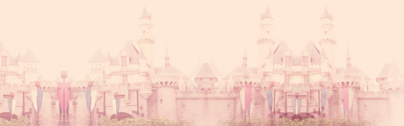 粉色梦幻城堡背景背景