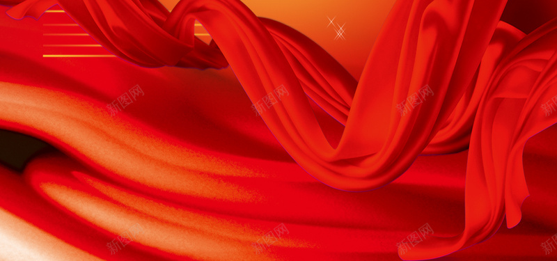 红色喜庆绸缎背景psd设计背景_88icon https://88icon.com 喜庆 红色 绸缎