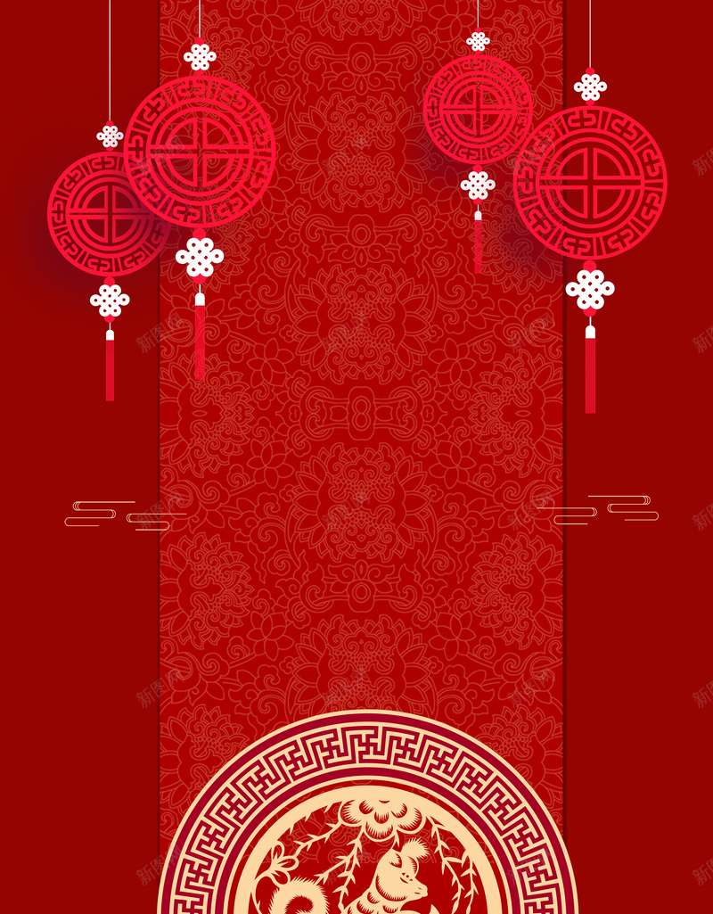 红色中国风喜庆节日海报背景psd设计背景_88icon https://88icon.com 红色 中国风 喜庆 节日 春节 2018年 狗年 狗年吉祥 辞旧迎新