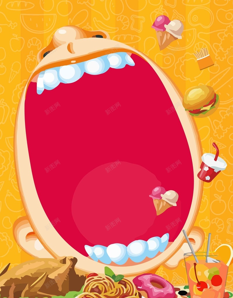517我为吃狂美食促销卡通海报背景模板psd设计背景_88icon https://88icon.com 我为吃狂 517 大嘴巴 促销 美食 海报 背景模板 卡通 创意 宣传