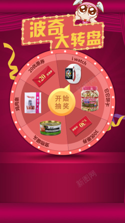 激情抽奖幸运大转盘H5背景高清图片