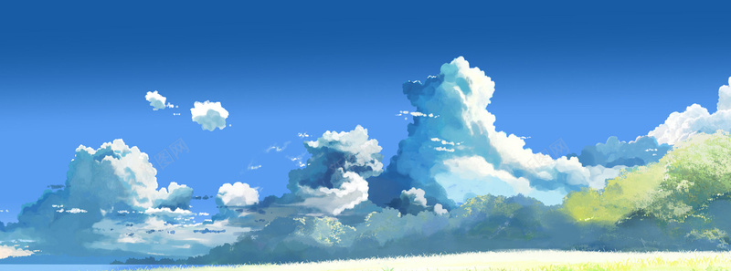 手绘云朵背景jpg设计背景_88icon https://88icon.com 手绘 云朵 蓝色 天空 海报banner 卡通 童趣
