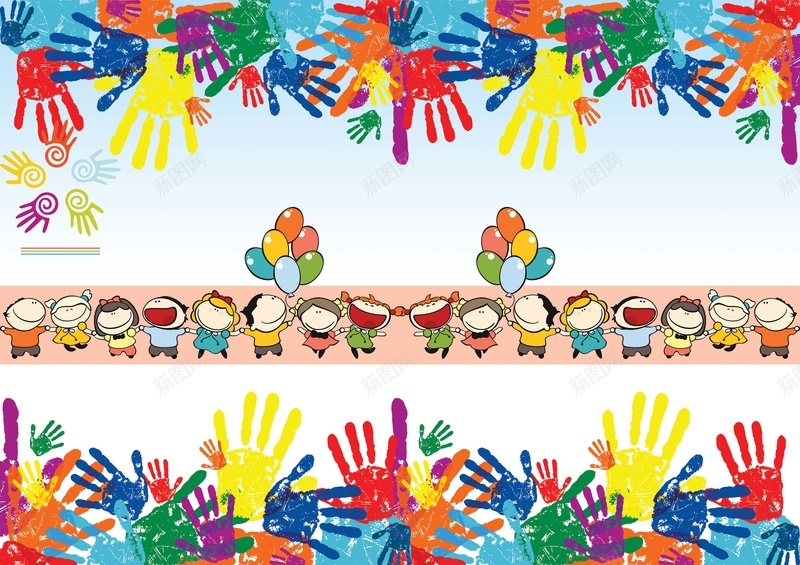 儿童画册封面psd设计背景_88icon https://88icon.com 儿童 手印 水彩 卡通 童趣 手绘