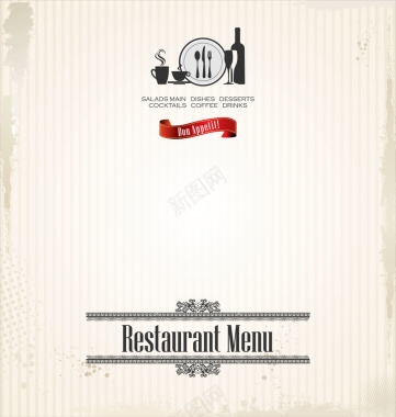西餐厅菜单封面图片背景