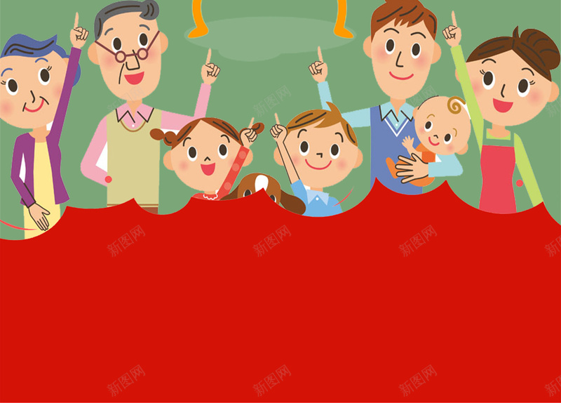 中式卡通人物简约年夜饭背景素材psd设计背景_88icon https://88icon.com 年夜饭易拉宝 新年素材 春节回家 团圆饭 鸡年 年夜饭 一家人 卡通 矢量 红色 年夜饭素材 喜庆