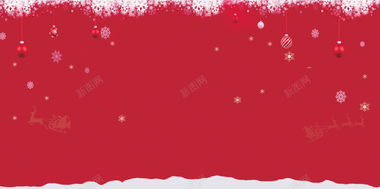 红色喜庆圣诞雪花飘飞狂欢夜背景背景