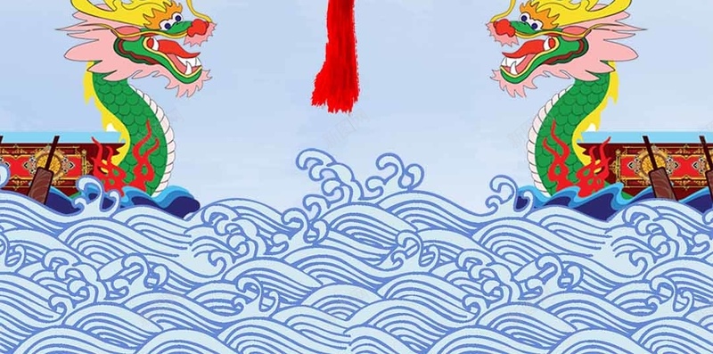 水纹端午节插画手绘H5背景素材psd设计背景_88icon https://88icon.com 端午节 五月初五 包粽子 龙船 水纹 粽子 端午节插画 手绘H5背景素材