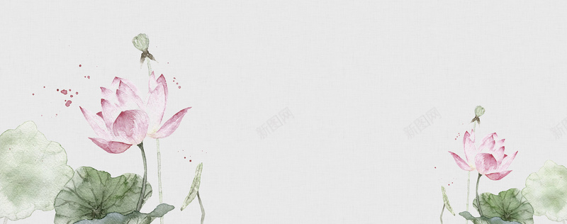文艺清新水彩手绘花朵荷花淘宝棉麻古风女装背景psd设计背景_88icon https://88icon.com 文艺 清新 水彩 手绘 花朵 淘宝 女装 女性 背景 海报banner 小清新 简约