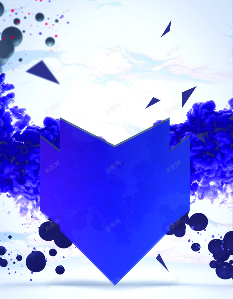 蓝色墨迹炫酷背景psd设计背景_88icon https://88icon.com 三角 扁平 渐变 炫酷 蓝色 墨迹 几何忧伤 几何