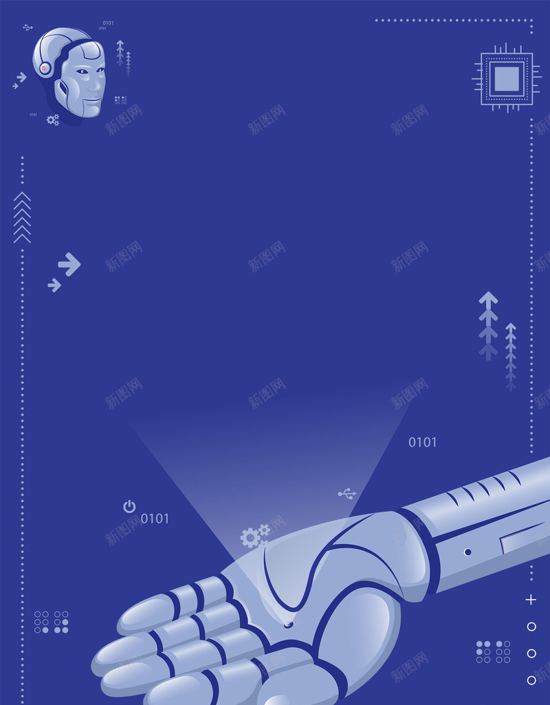 蓝色扁平智能机器人线框背景jpg设计背景_88icon https://88icon.com 蓝色 扁平 智能机器人 线框背景 线框 科技 商务 机器人手臂