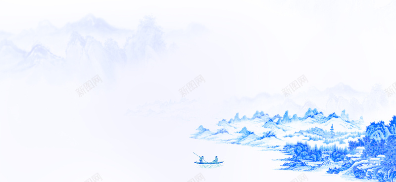 茶具促销背景psd设计背景_88icon https://88icon.com 山水画 大山 民族风 淘宝茶具促销 海报banner 中国风