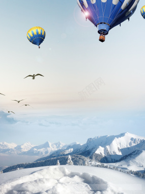 瑞士雪山瑞士之旅宣传海报背景素材背景