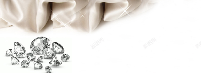 白色钻石饰品背景背景