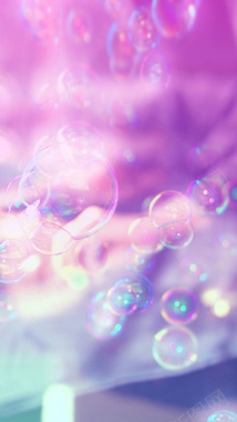 紫色泡泡梦幻背景背景