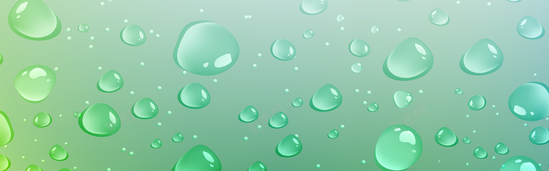 水晶绿透明水滴背景背景
