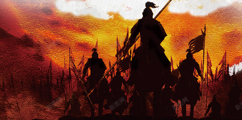 驰聘天下招聘H5背景素材psd设计背景_88icon https://88icon.com 招聘 企业 驰聘天下 水墨画 马 兵马 手机端APP H5背景