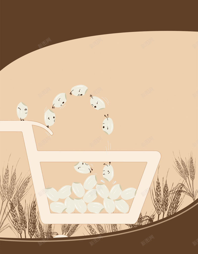 简约卡通大米促销海报背景素材psd设计背景_88icon https://88icon.com 卡通大米 大米海报 丰收 底纹 稻田 新米上市 大米宣传海报 展示展板 水稻 促销背景 海报背景 开心