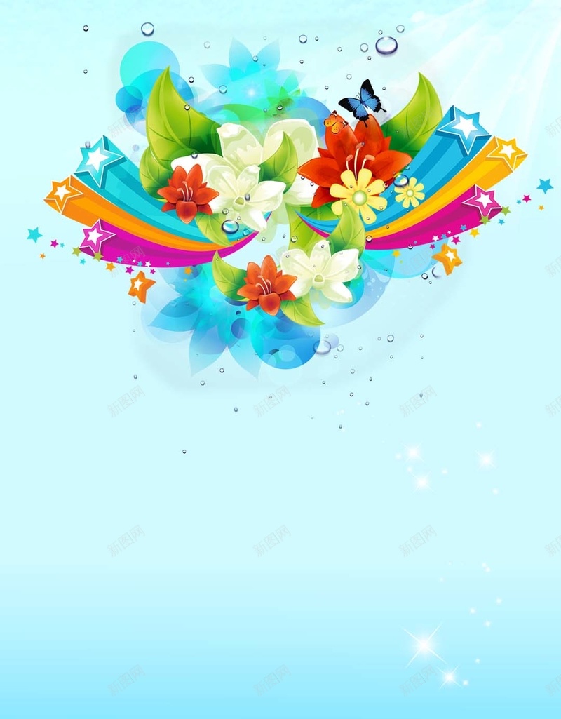 蓝色渐变海底水珠PSD分层H5背景素材psd设计背景_88icon https://88icon.com 化妆品 海底 渐变 花朵 蓝色 护肤 补水 面膜 女性 水珠PSD分层H5背景素材