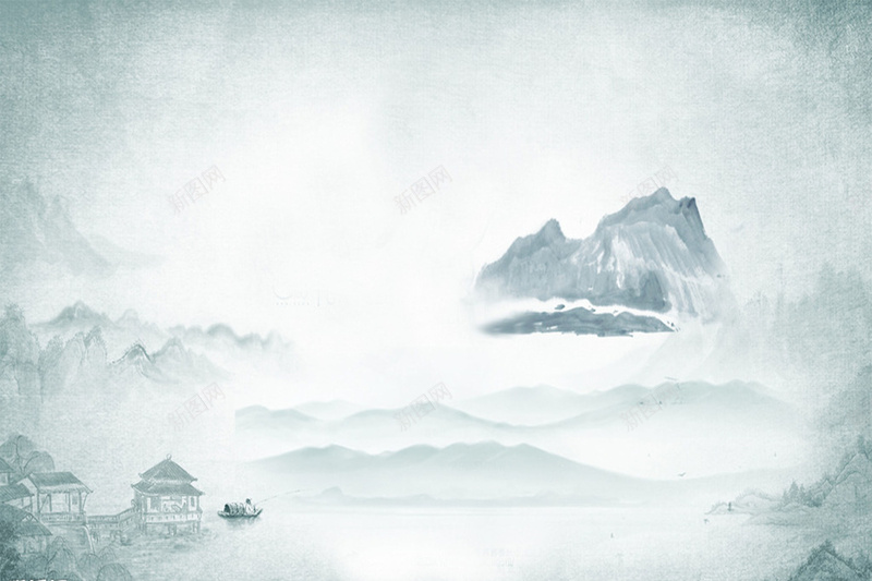 中国风山水墨画背景素材jpg设计背景_88icon https://88icon.com 中国风 山水 水墨 高山 流水 丹青 复古 清新 大气