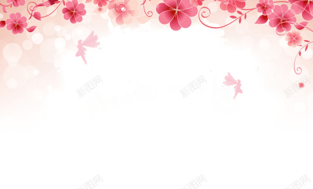 妇女节粉色花朵背景海报背景