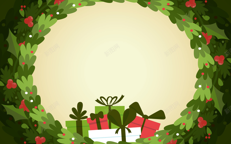 绿色卡通手绘圣诞节主题海报背景jpg设计背景_88icon https://88icon.com 圣诞树 卡通 叶子 礼物 绿色 矢量 手绘 喜欢 童趣