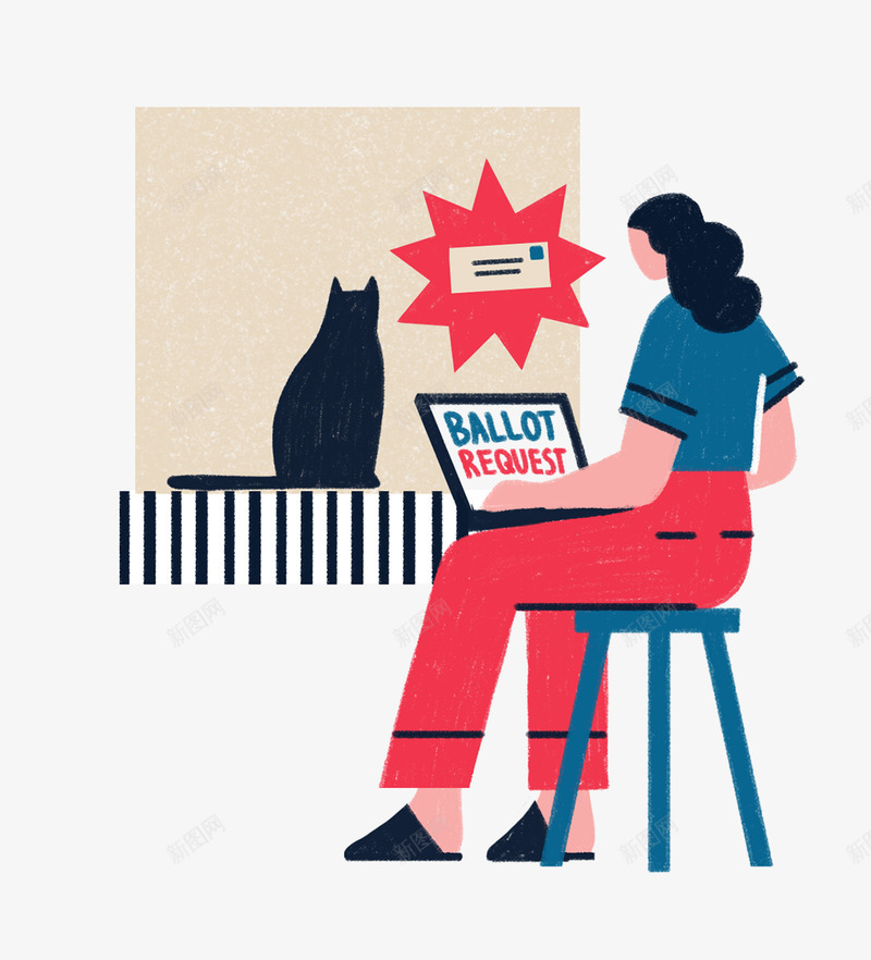 ballot ILLUSTRATION  politics usa vote人物造型png免抠素材_88icon https://88icon.com 人物造型