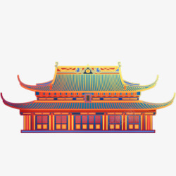 中秋国庆中国风建筑夫子庙中式素材