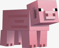 Minecraft game art illustration  pig我的世界素材