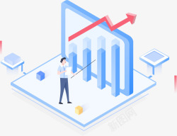 全面详细的统计分析扁平化素材