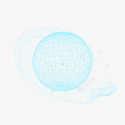 蓝色球状光效科技创意感素材