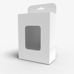 带挂钩开窗自锁底盒管式盒在线设计制作包小盒包装素材