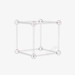 C4D立体玻璃水晶透明色四边形几何图形素材