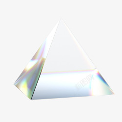 C4D立体透明水晶不规则图形玻璃几何素材