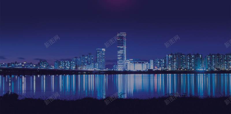 梦幻星空城市夜景H5背景psd设计背景_88icon https://88icon.com 城市 夜景 大海 星空 梦幻 H5 建筑 地产 灯光 浪漫