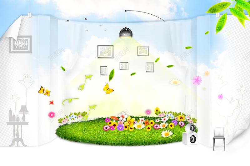 清新卡通室内草坪花卉墙壁背景素材jpg设计背景_88icon https://88icon.com 卡通 室内 清新 花卉 草坪 墙壁 灯光 背景素材 花卉素材 草坪背景