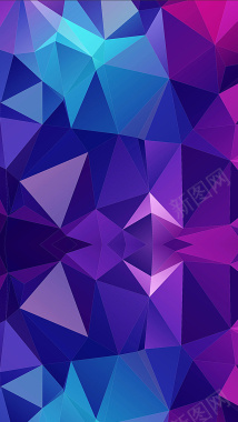 蓝色紫色科技感立体H5背景背景