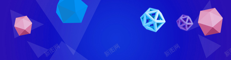 蓝色梦幻三维多边形海报banner背景jpg设计背景_88icon https://88icon.com 海报banner 扁平 渐变 立体 蓝色 三维多边形 几何