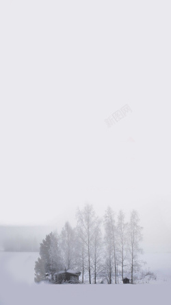 雪雾梦幻雪雾旅游海报背景高清图片