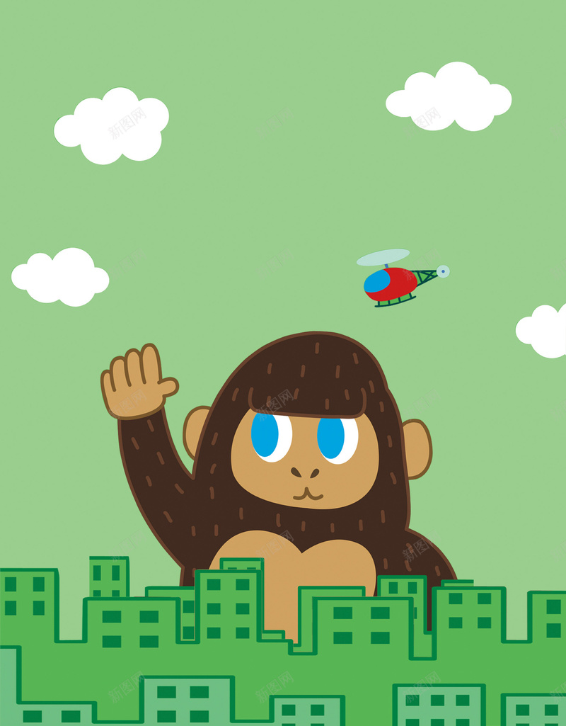 可爱的卡通动物海报背景素材psd设计背景_88icon https://88icon.com 可爱的卡通 小动物 小熊 小鹿 气球 可爱的卡通动物图片下载 猴子 本子 封面