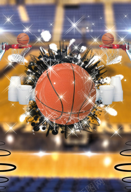 校园篮球赛海报背景模板背景