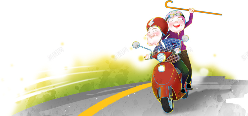 卡通人物摩托车马路海报bannerpsd设计背景_88icon https://88icon.com 海报banner 卡通人物 摩托车 卡通 马路 童趣 手绘