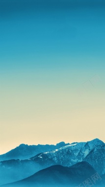 唯美天空雪山H5背景背景