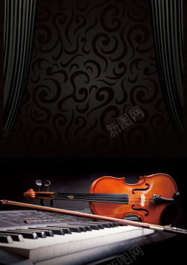 音乐小提琴培训海报背景素材背景