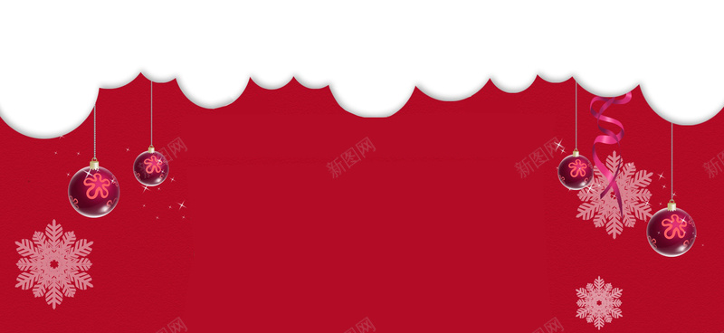 卡通圣诞节圣诞铃铛背景banner背景