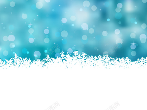 蓝色雪花背景素材背景