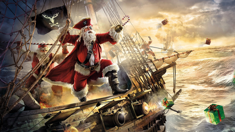 海盗圣诞老人卡通背景模板jpg设计背景_88icon https://88icon.com 海盗 圣诞老人 卡通 海报 背景