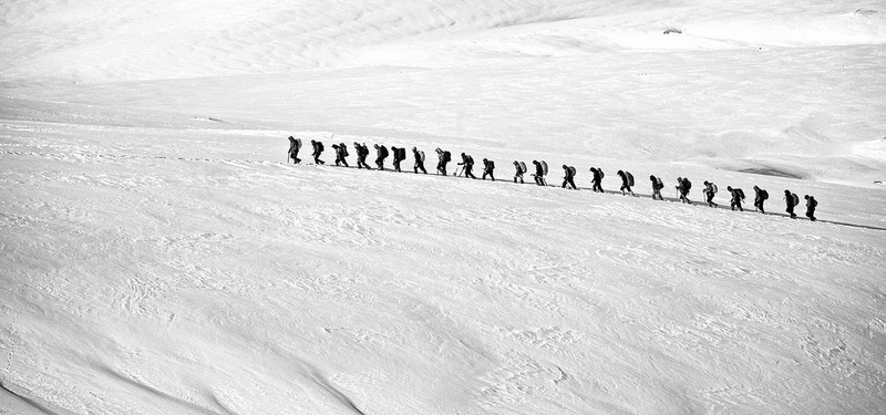 雪地上一排行走的人图片jpg设计背景_88icon https://88icon.com 大自然 白色 阳光 清新 雪地上 覆盖雪地 茂密排队 一排行走的人图片 海报banner 摄影 风景
