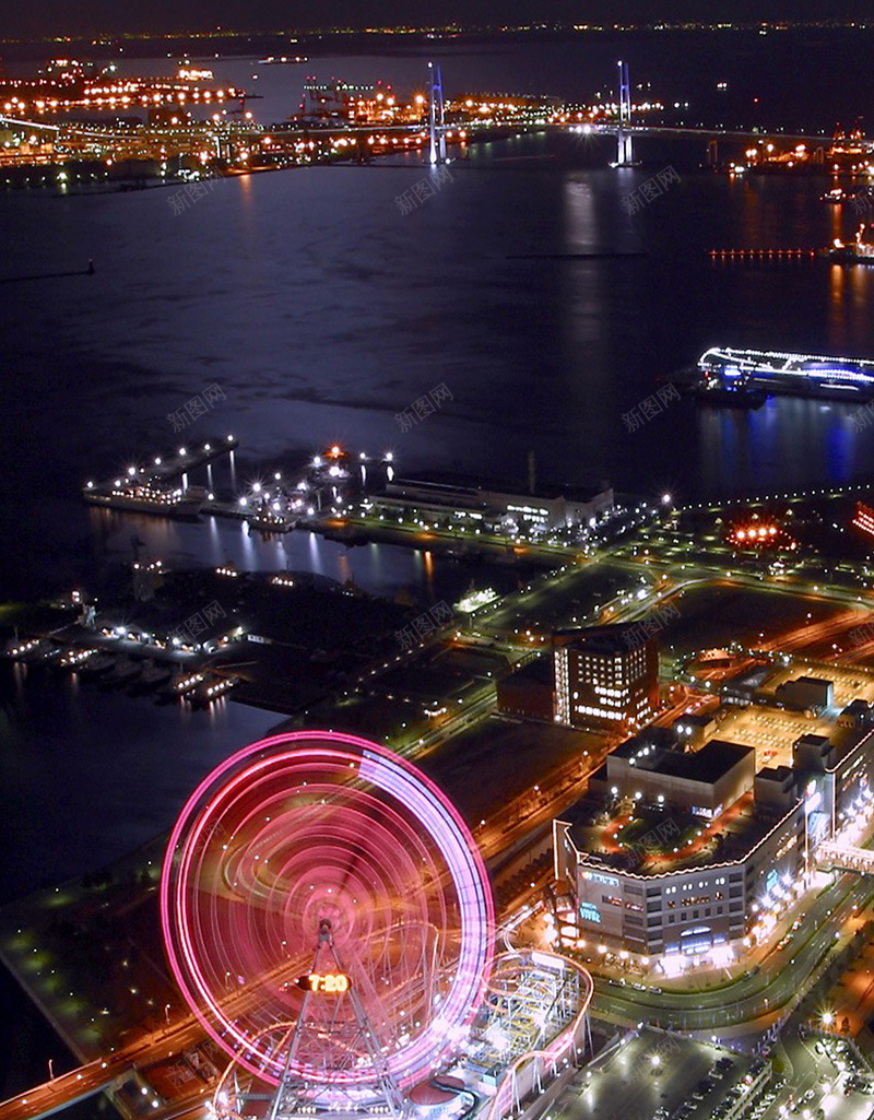 日本城市夜景素材jpg设计背景_88icon https://88icon.com 摩天轮 海边城市 夜景 风景 灯光 H5素材 开心 快乐 摄影