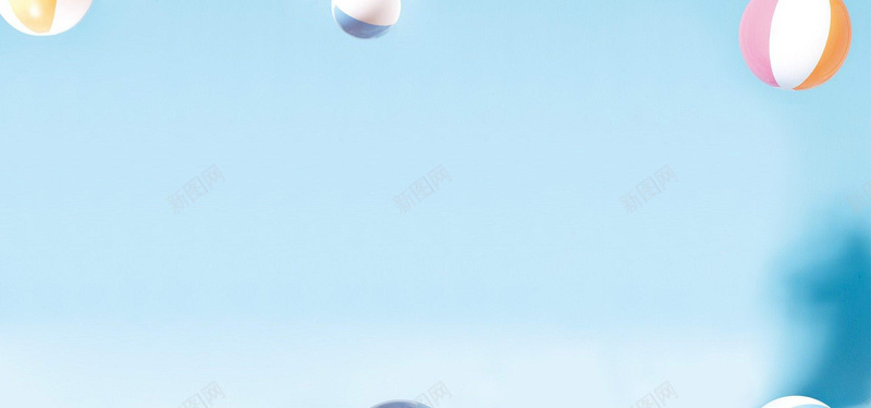 女装创意背景墙jpg设计背景_88icon https://88icon.com 蓝色 气球 海报banner 卡通 童趣 手绘